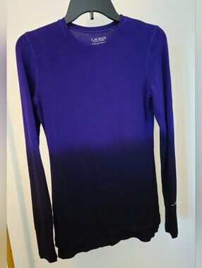 Lauren Ralph Lauren Purple Ombre Pajama Set -Small